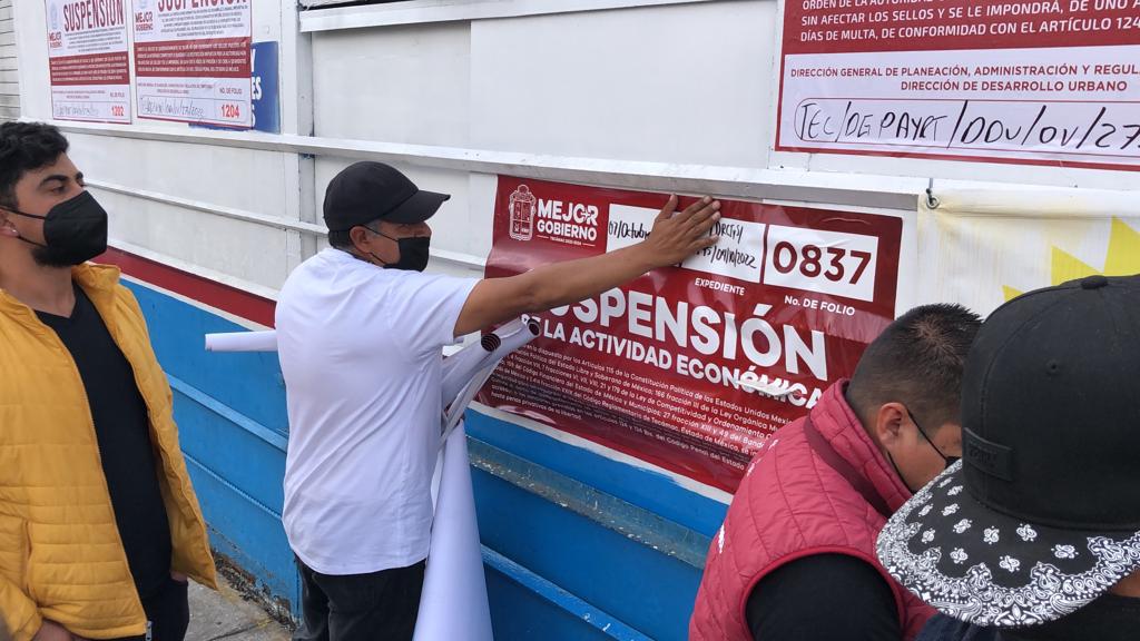 En Tecámac Suspenden Actividades de dos Talleres Mecánicos por Invadir. Vía Pública y verter Aceite a Suelo, Drenaje y Subsuelo
