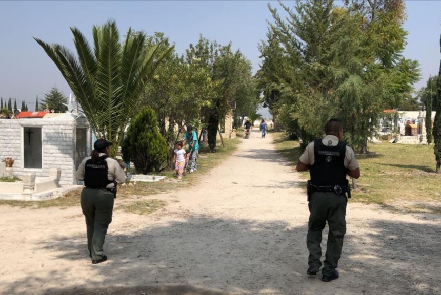 REFUERZA MUNICIPIO DE TECÁMAC OPERATIVO DE VIGILANCIA EN LOS 18 PANTEONES DE TECÁMAC