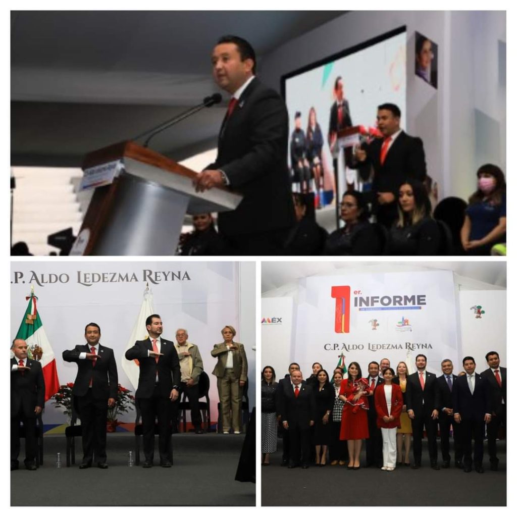 GRANDES AVANCES EN LOS PRIMEROS ONCE MESES DE GOBIERNO  PRIMER INFORME DE GOBIERNO DE ALDO LEDEZMA REYNA  EN CUAUTITLAN MÉXICO