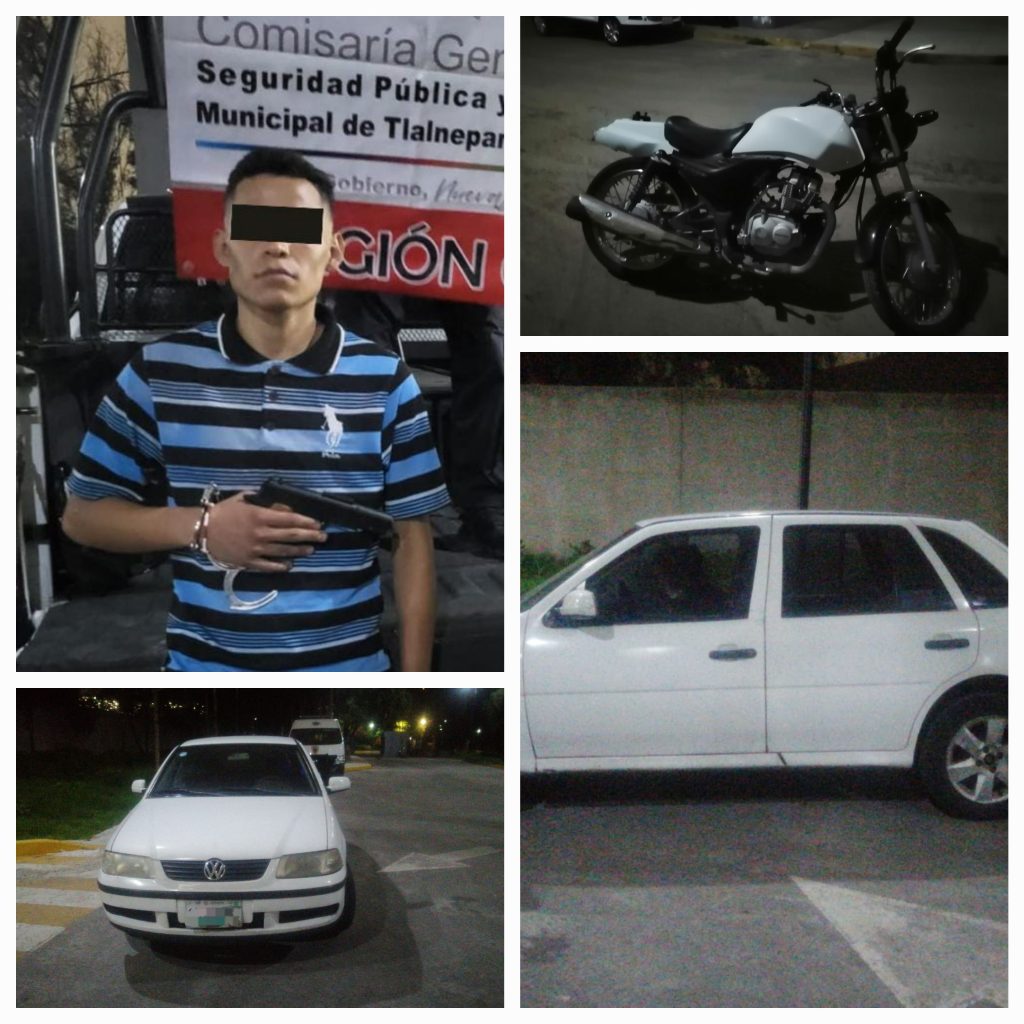 EN OPERATIVO IMPLEMENTADO POR LA POLICÍA DE TLALNEPANTLA SE LOGRÓ LA DETENCIÓN DE DOS PROBABLES SUJETOS QUE HABÍAN ROBADO CON LUJO DE VIOLENCIA UN VEHÍCULO
