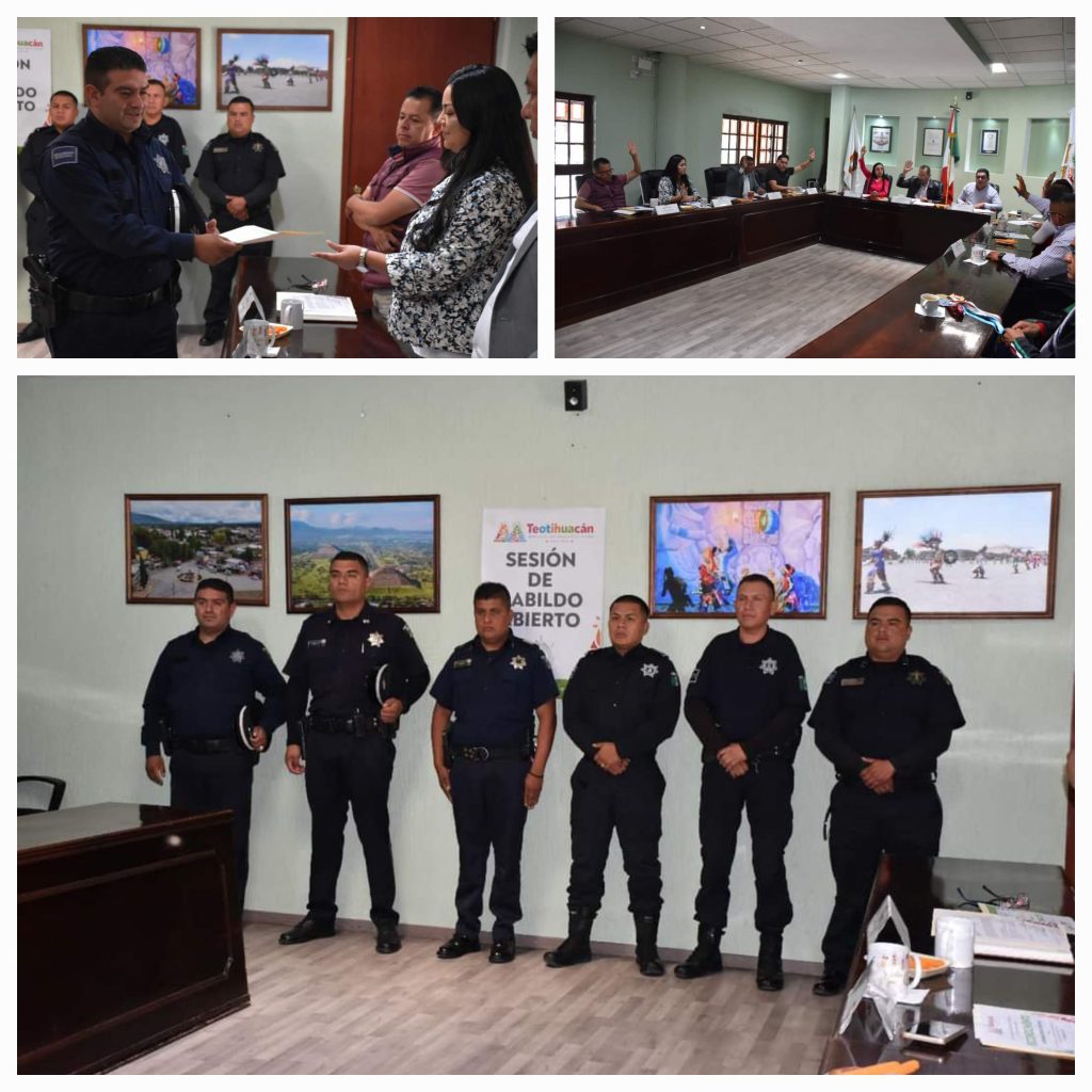 EN TEOTIHUACÁN RECONOCEN A ELEMENTOS DE LA POLICIA MUNICIPAL POR COMBATE AL DELITO