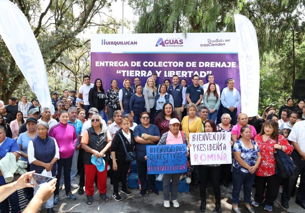 ENTREGA HUIXQUILUCAN COLECTOR DE DRENAJE EN LA COLONIA “TIERRA Y LIBERTAD”