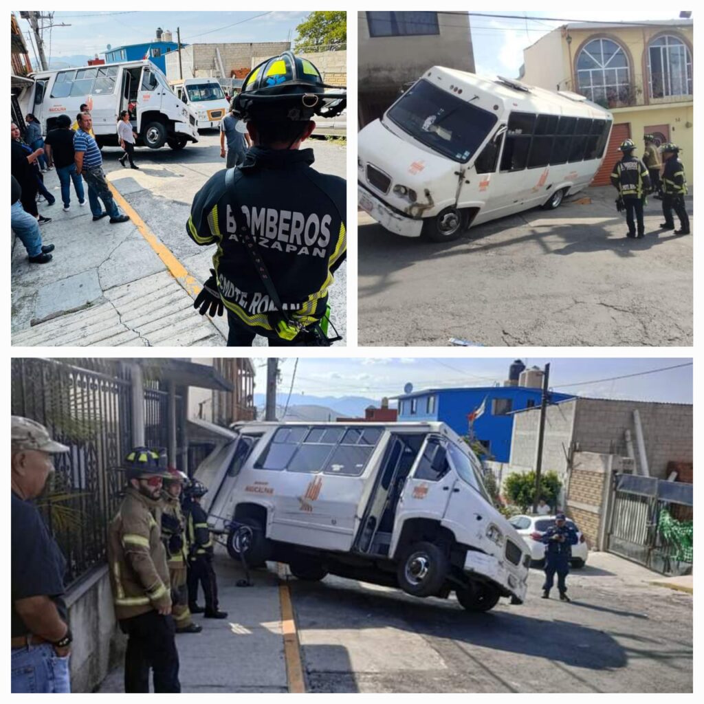 MICROBÚS SE QUEDA SIN FRENOS Y SE IMPACTO CONTRA UNA CASA