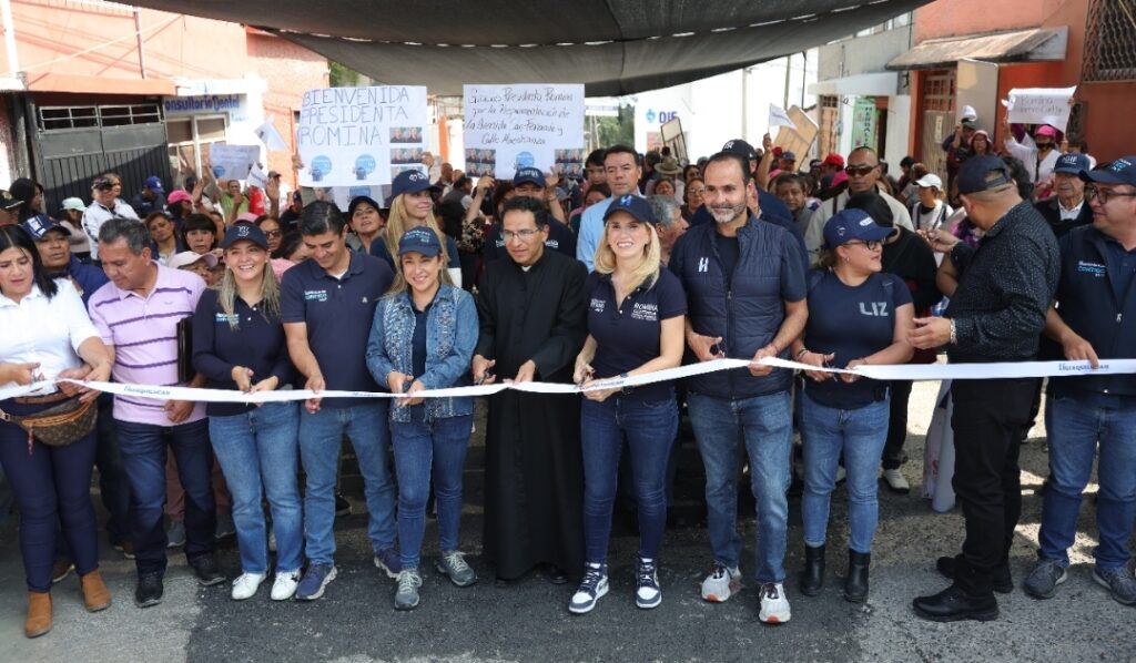 ENTREGA HUIXQUILUCAN LA REPAVIMENTACIÓN DE LA AVENIDA SAN FERNANDO Y UNA NUEVA CANCHA DEPORTIVA