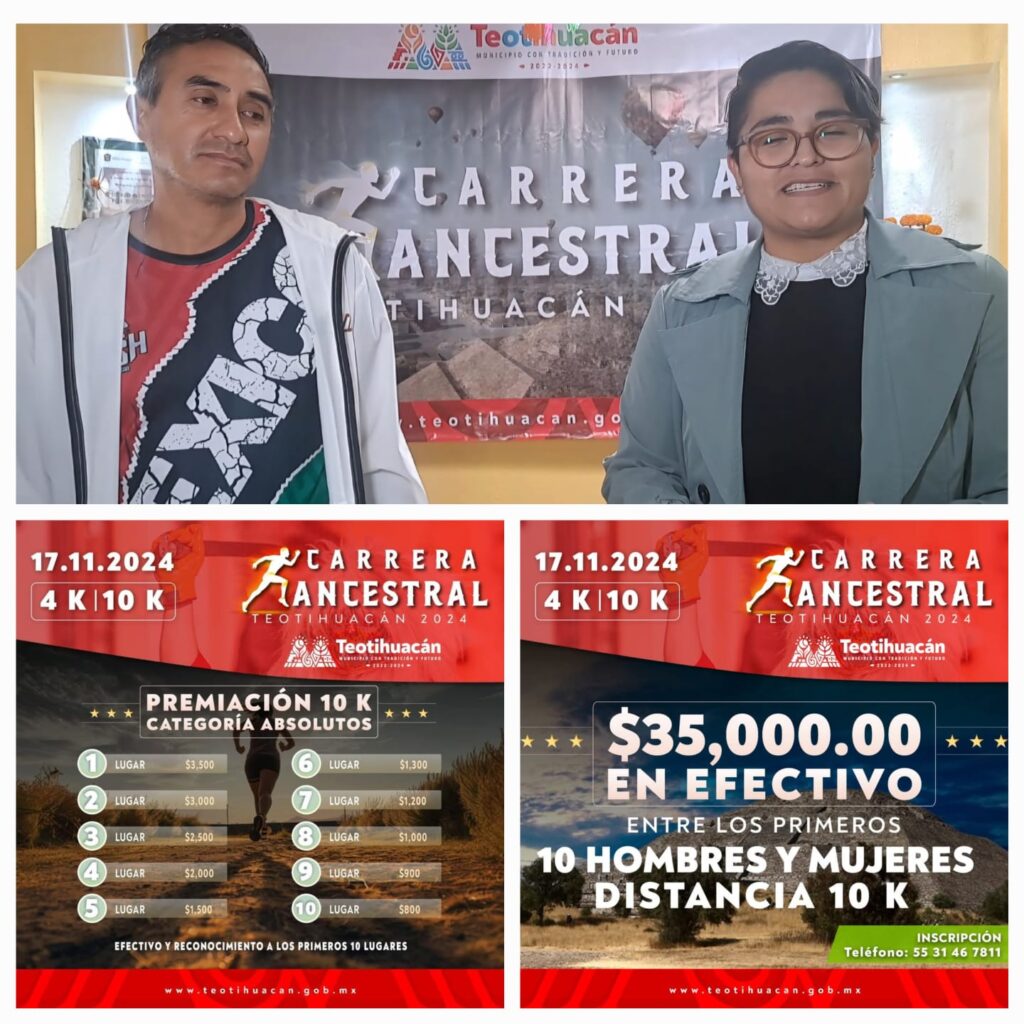 CARRERA ANCESTRAL TEOTIHUACÁN PONE 35 MIL PESOS EN LA BOLSA DE PREMIACIÓN