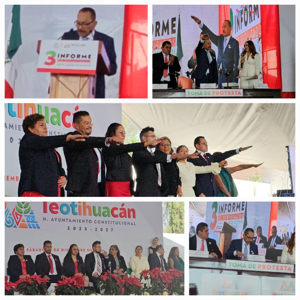 TOMA DE PROTESTA PARA LA ADMINISTRACIÓN 2025- 2027 Y 3ER INFORME DE GOBIERNO DE MARIO PAREDES DE LA TORRE EN TEOTIHUACÁN