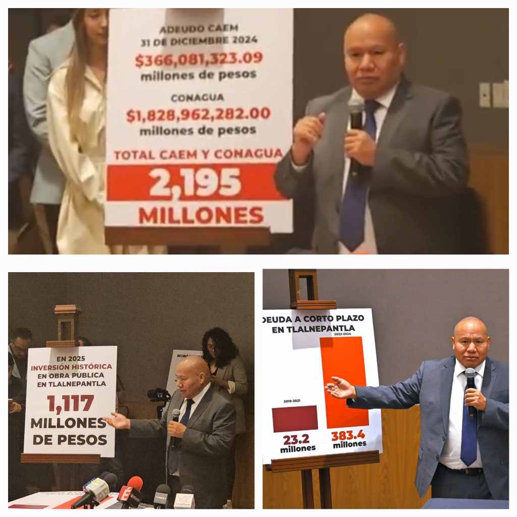 RACIEL PÉREZ CRUZ, ALCALDE DE TLALNEPANTLA, EXPONE DEUDA HEREDADA