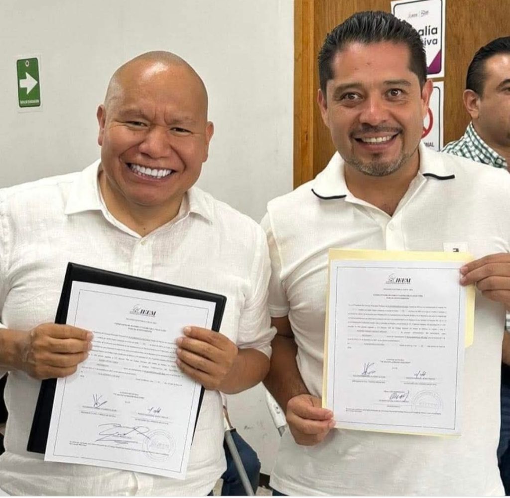 Entregan Constancoa de Mayoria A Raciel Pérez. Fuz y Ádeian Juárez del IEEM